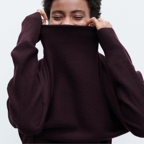 The Reset R Label Funnel Neck pull-over in Plum size Medium - Picture 3 of 11